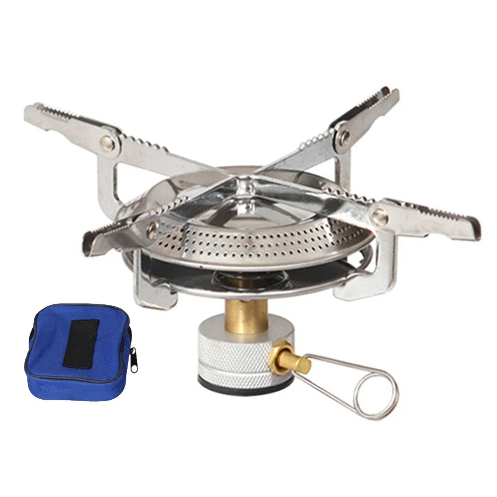 Outdoor Camping Gas Stove Small Camping Stove with Storage Bag Lightweight Stove Head Adjustable for Picnic BBQ