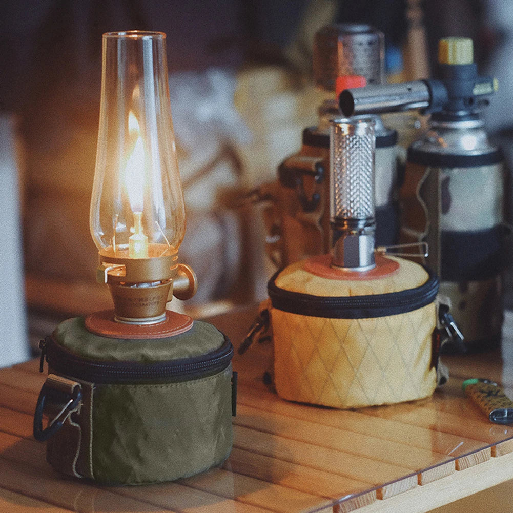 Camping Gas Can Protective Cover Cotton Linen Outdoor Gas Tank Case Anti-Fall Fuel Cylinder Storage Bag Air Bottle Wrap Sleeve