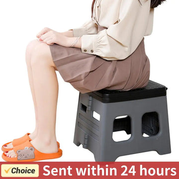 Portable Camping Toilet with Lid Foldable Outdoor Camp Toilet Multifunctional Folding Truck Toilet for Camping Travel
