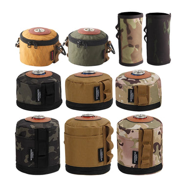 Camping Gas Can Protective Cover Cotton Linen Outdoor Gas Tank Case Anti-Fall Fuel Cylinder Storage Bag Air Bottle Wrap Sleeve
