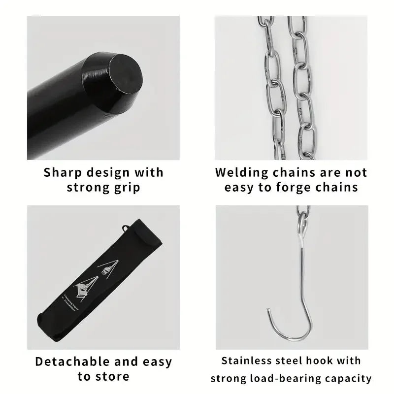 Camping Campfire Tripod Adjustable Hanging Pot,Stable Campfire Cooking,Picnic Essential,Compact and Lightweight Easy Carrying