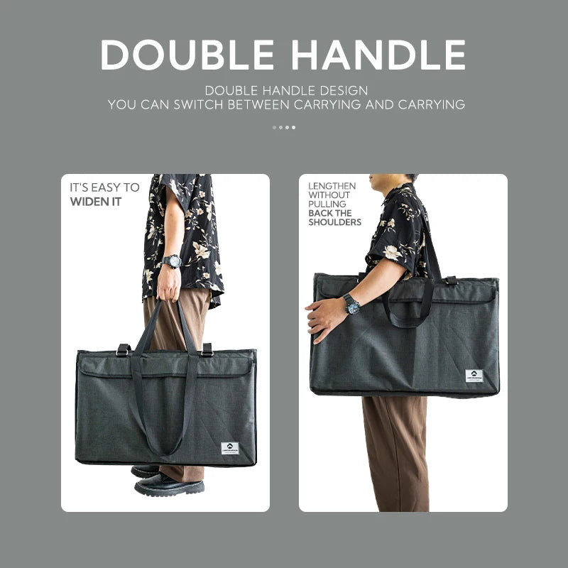 CAMPINGMOON Portable Folding Net Table Storage Bag Multifunctional Camping Outdoor Picnic BBQ Foldable Desk Tablecloth Tote Bag