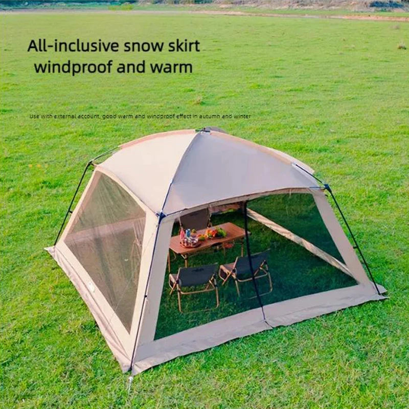 Outdoor Camping Mosquito Nets Tents 6-15 Person Rainproof Silver Glue Sunscreen Beach Picnic Sunshade Canopy Camping Equipment